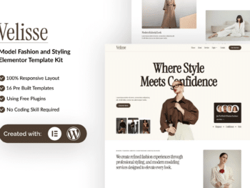 Velisse - Kit de Templates Elementor de Moda e Estilo para Modelos