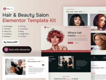 KilaSalon - Kit de modelos Elementor Pro para salão de beleza e cabeleireiro