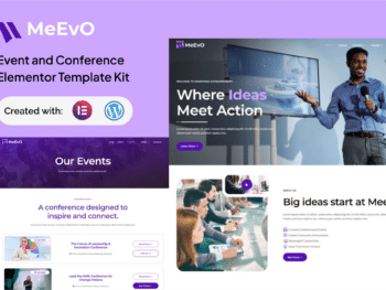 Meevo - Kit Elementor para eventos e conferências