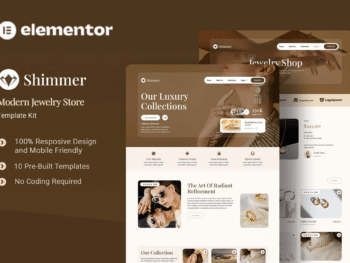 Shimmer - Kit de Templates Elementor para joalheria moderna