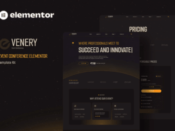 Evenery - Kit de modelos Elementor para conferências de eventos