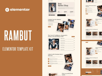 Rambut - Kit de modelos Barbershop Elementor Pro