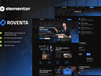 Roventa - Kit de Templates Elementor para Eventos e Conferências