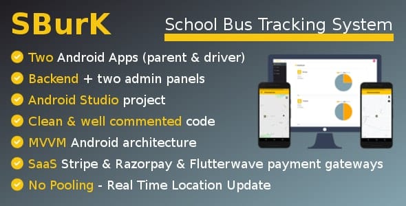 SBurK – Rastreador de Ônibus Escolares – Dois Aplicativos Android + Backend + Painéis de Administração – SaaS