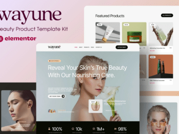 Wayune - Kit de modelos Elementor de produtos de beleza