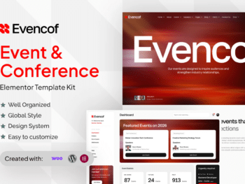 Evencof - Kit de modelos Elementor para eventos e conferências
