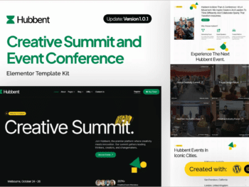 Hubbent - Kit de modelos Creative Summit & Event Conference Elementor