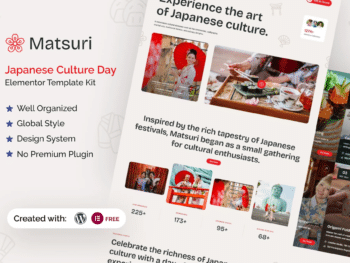 Matsuri - Kit de Templates Elementor para o Dia da Cultura Japonesa