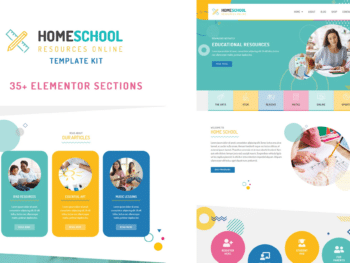 Escola em casa - Template Kit premium Elementor