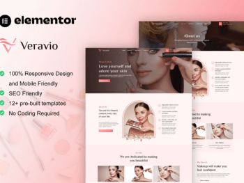 Veravio - Kit de modelos Elementor para maquiador e cabeleireiro