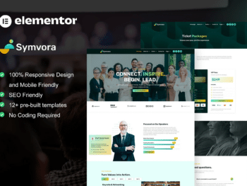 Symvora - Kit de Templates Elementor Pro para eventos e conferências