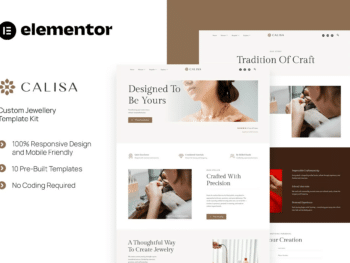 Calisa - Kit de modelos Elementor de joias personalizados
