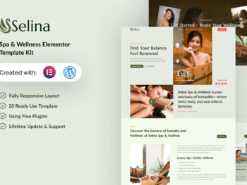 Selina - Kit de Templates Elementor para Spa e Bem-Estar
