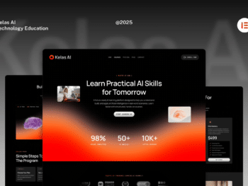 KelaSai - Kit de modelos Elementor para cursos on-line de IA e tecnologia