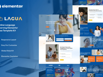 Lagua - Kit de Templates Elementor para Cursos de Idiomas e Centro de Aprendizagem