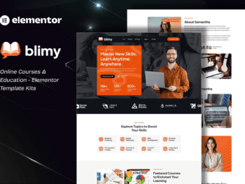 Blimy - Kit de modelos de cursos on-line e educação Elementor