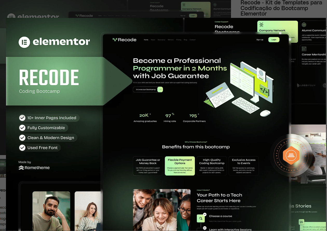 Recode - Kit de Templates para Codificação do Bootcamp Elementor