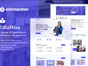 EduRox - Kit de Templates Online Elementor Pro para cursos e educação
