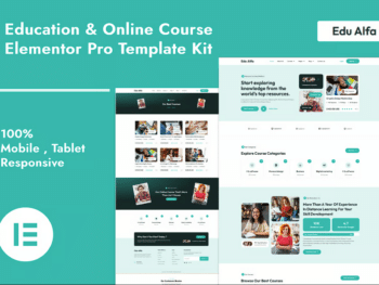 EduAlfa - Kit de modelos Elementor Pro para educação e cursos on-line