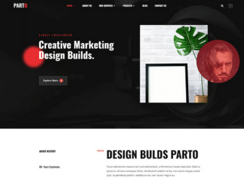Parto - Template Kit Elementor de Portfólio pessoal criativo