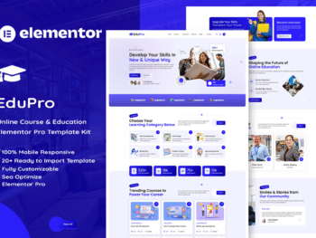 Edupro - Kit de modelos Elementor Pro para cursos e educação on-line