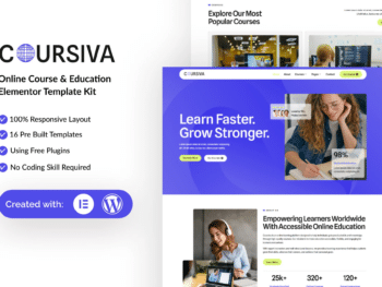 Coursiva - Kit de Templates Online para Cursos e Educação Elementor