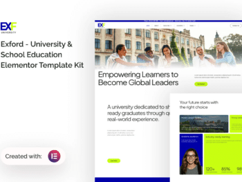 Exford - Kit de Templates Elementor de Educação Universitária e Escolar