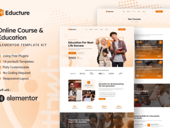 Educture - Kit de Templates Online para Cursos e Educação Elementor