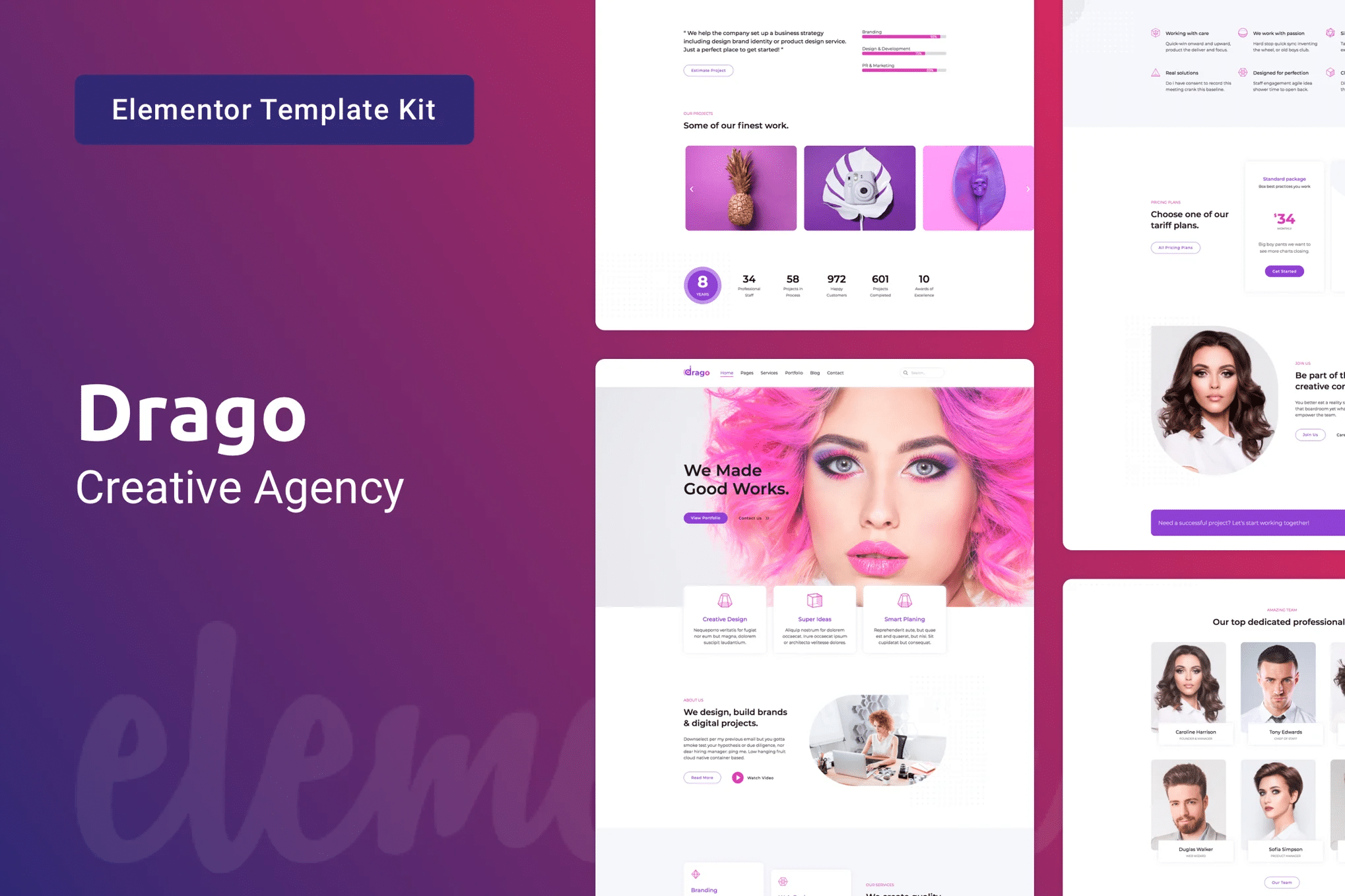 Drago - Kit de Templates Elementor da Agência Digital Criativa