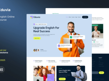 Eduvia - Kit de modelos Elementor para sites de cursos on-line de inglês