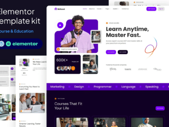 Skilloost - Ecourse & Education elementor Template kit