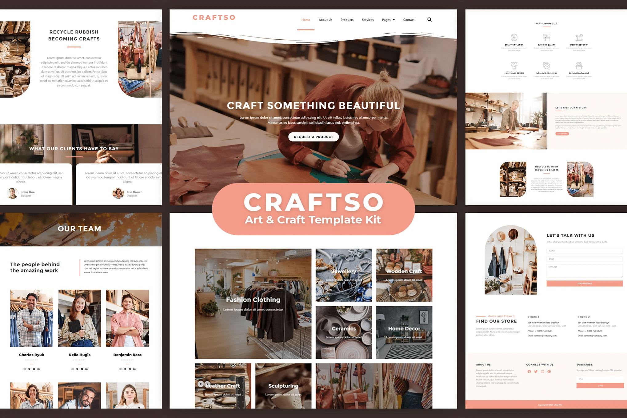 Craftso - Kit de Templates Crafting Elementor