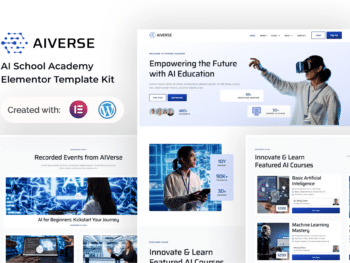 AiVerse - Kit de Templates Elementor da AI School Academy