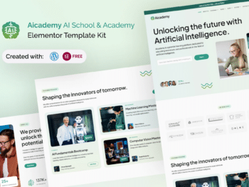 Aicademy - Kit de modelos AI School & Academy Elementor