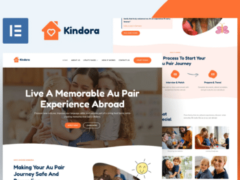 Kindora - Kit de Templates Elementor para Au Pair