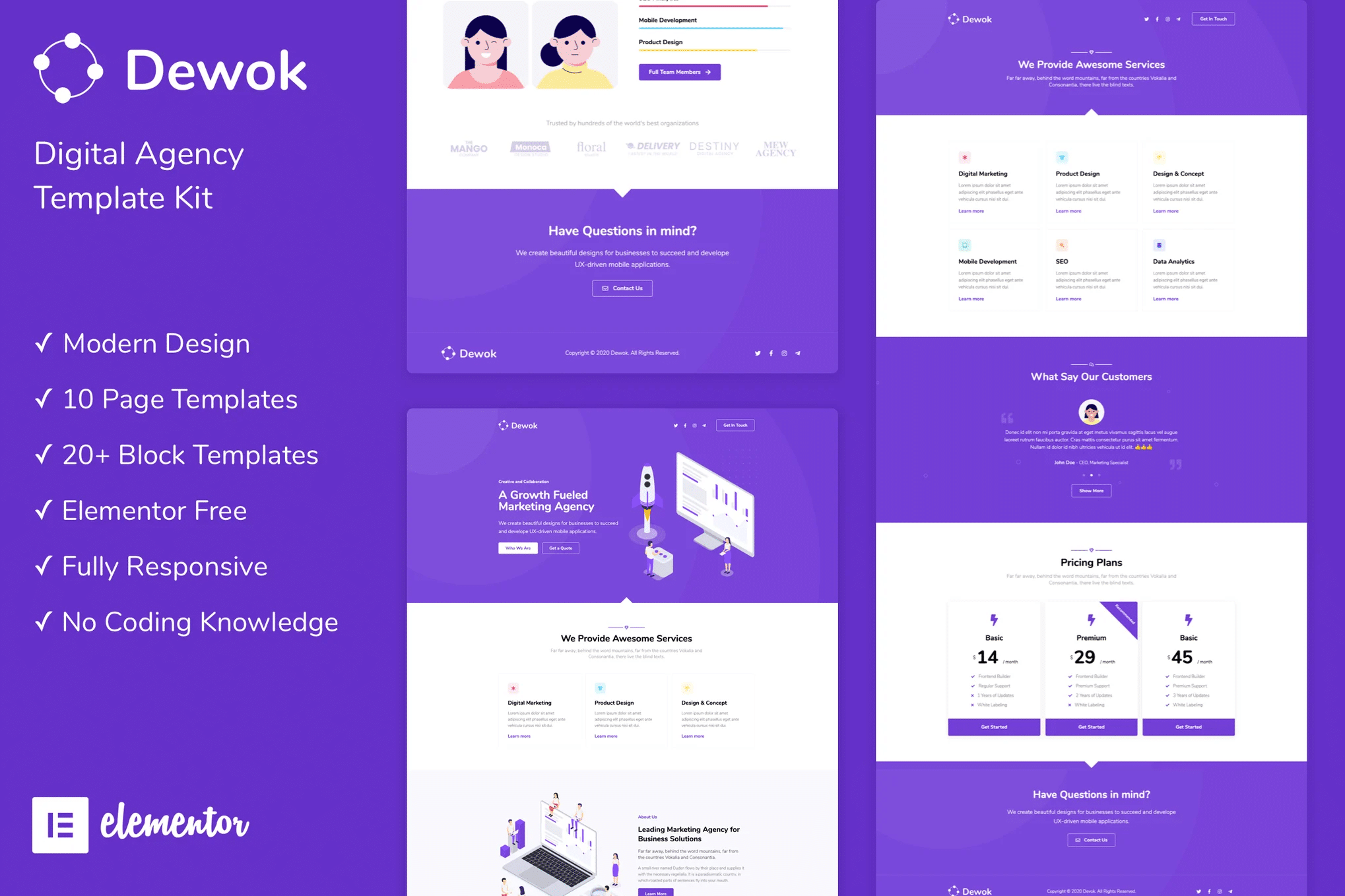 Dewok - Kit de Modelos de Agência Digital