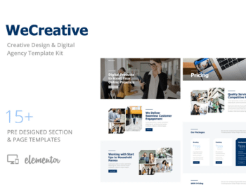 WeCreative - Template Kit para Agência digitais Elementor