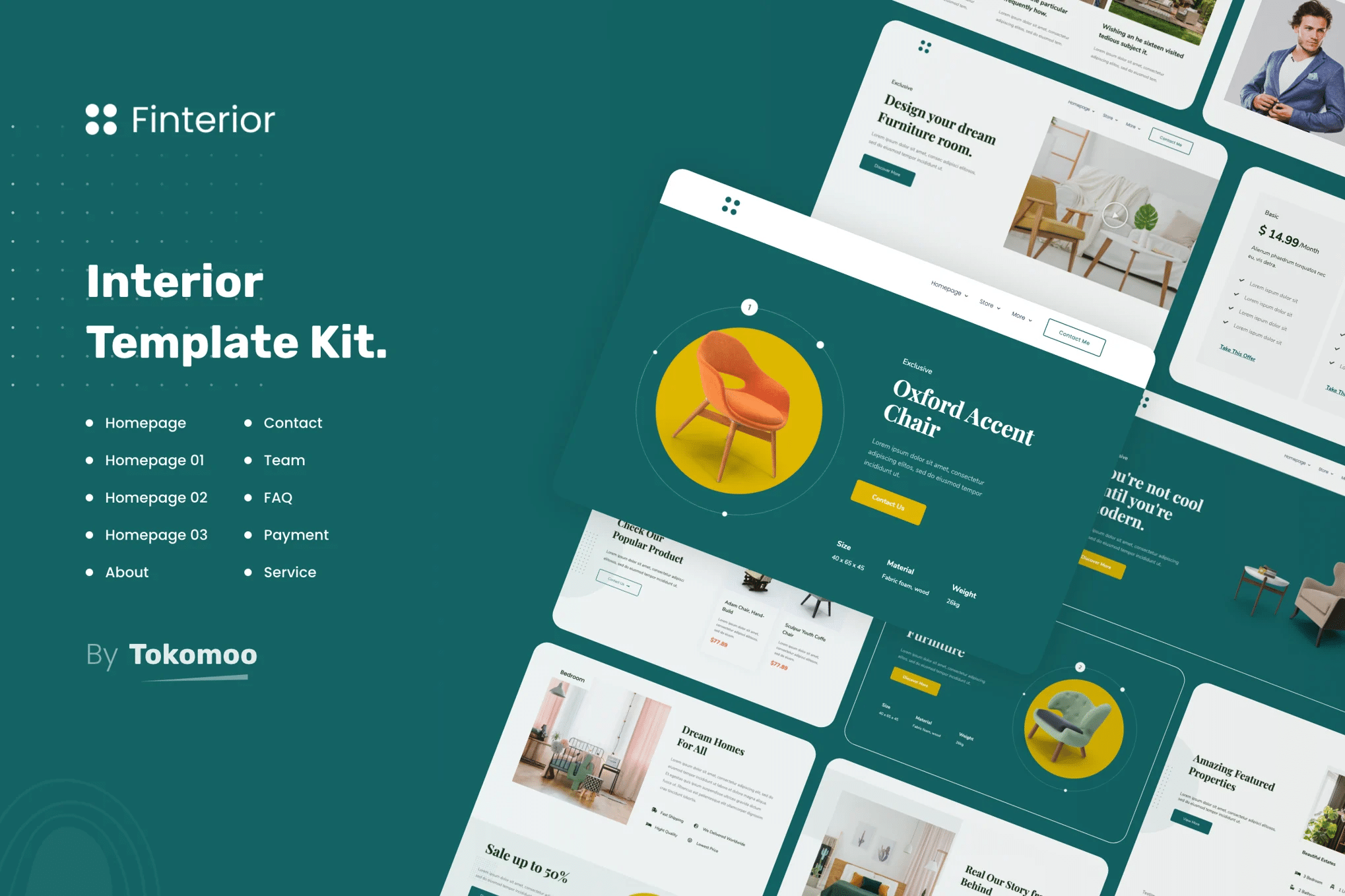 Finterior - Kit de Templates Elementor de Design e Arquitetura de Interiores