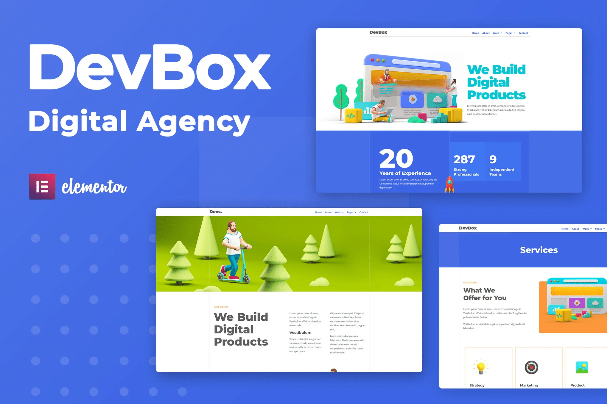 DevBox — Kit de Templates Elementor da Agência Digital Criativa