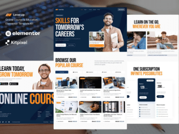 Level Up - Kit de modelos online para cursos e educação Elementor