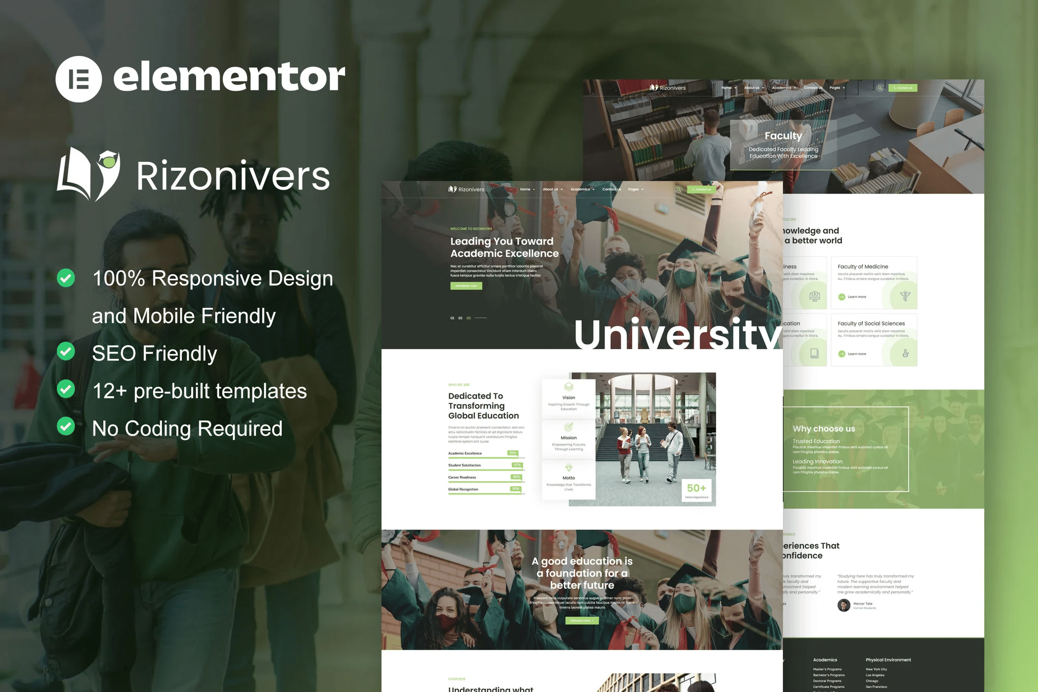 Rizonivers - Kit de Templates para Universidades e Escolas Elementares