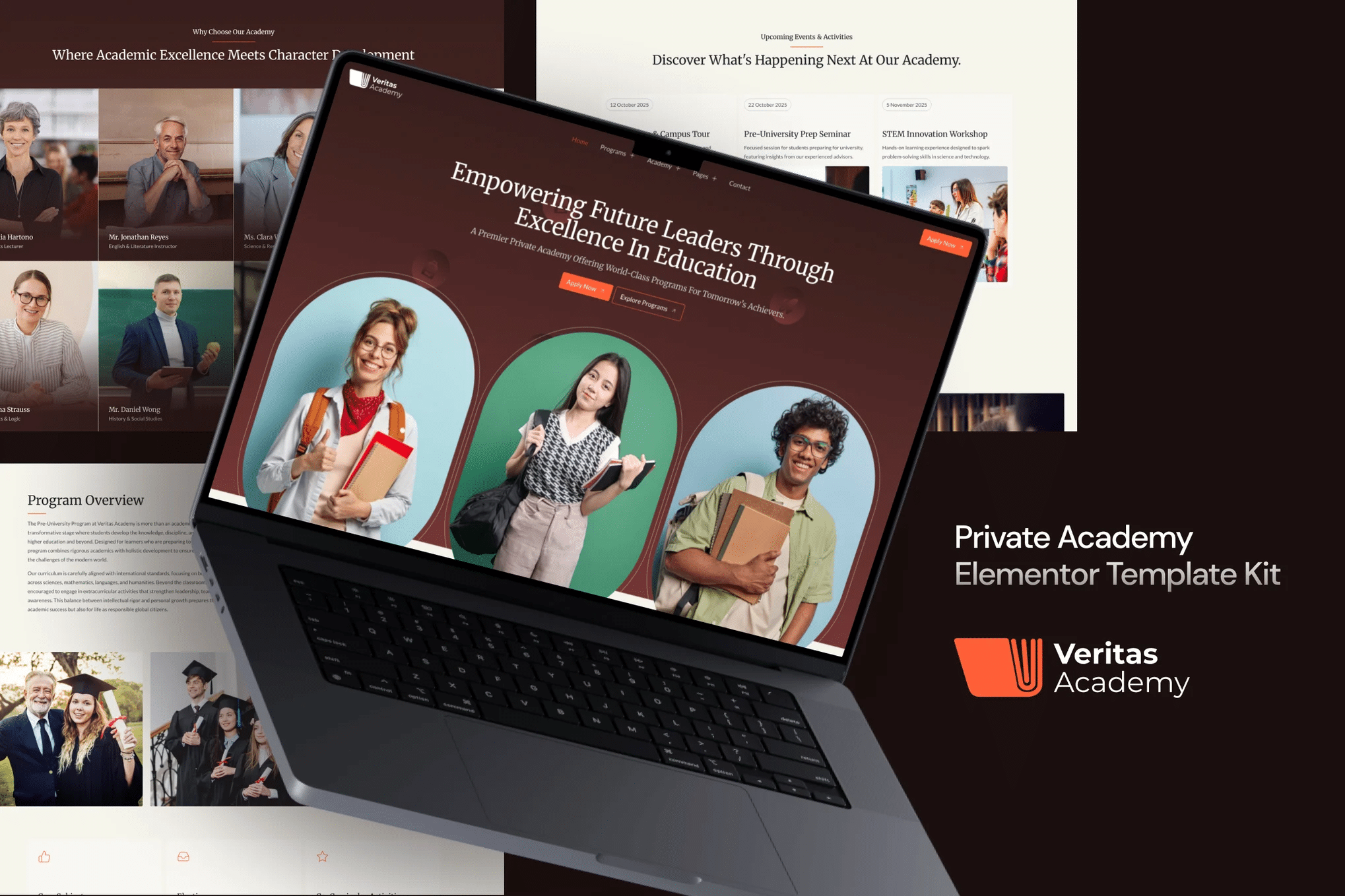 Veritas - Kit de modelos Elementor da Private Academy