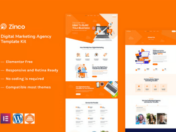 Zinco - Template Kit Elementor para agência de marketing digital