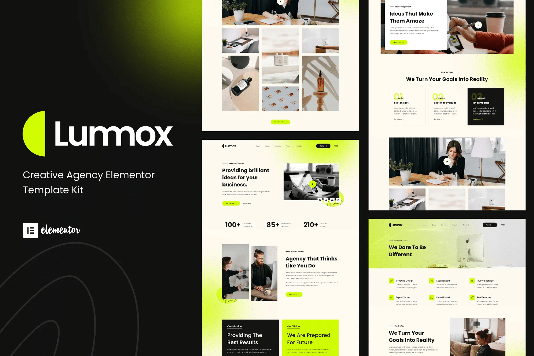 Lummox - Template Kit Elementor para Agência criativas