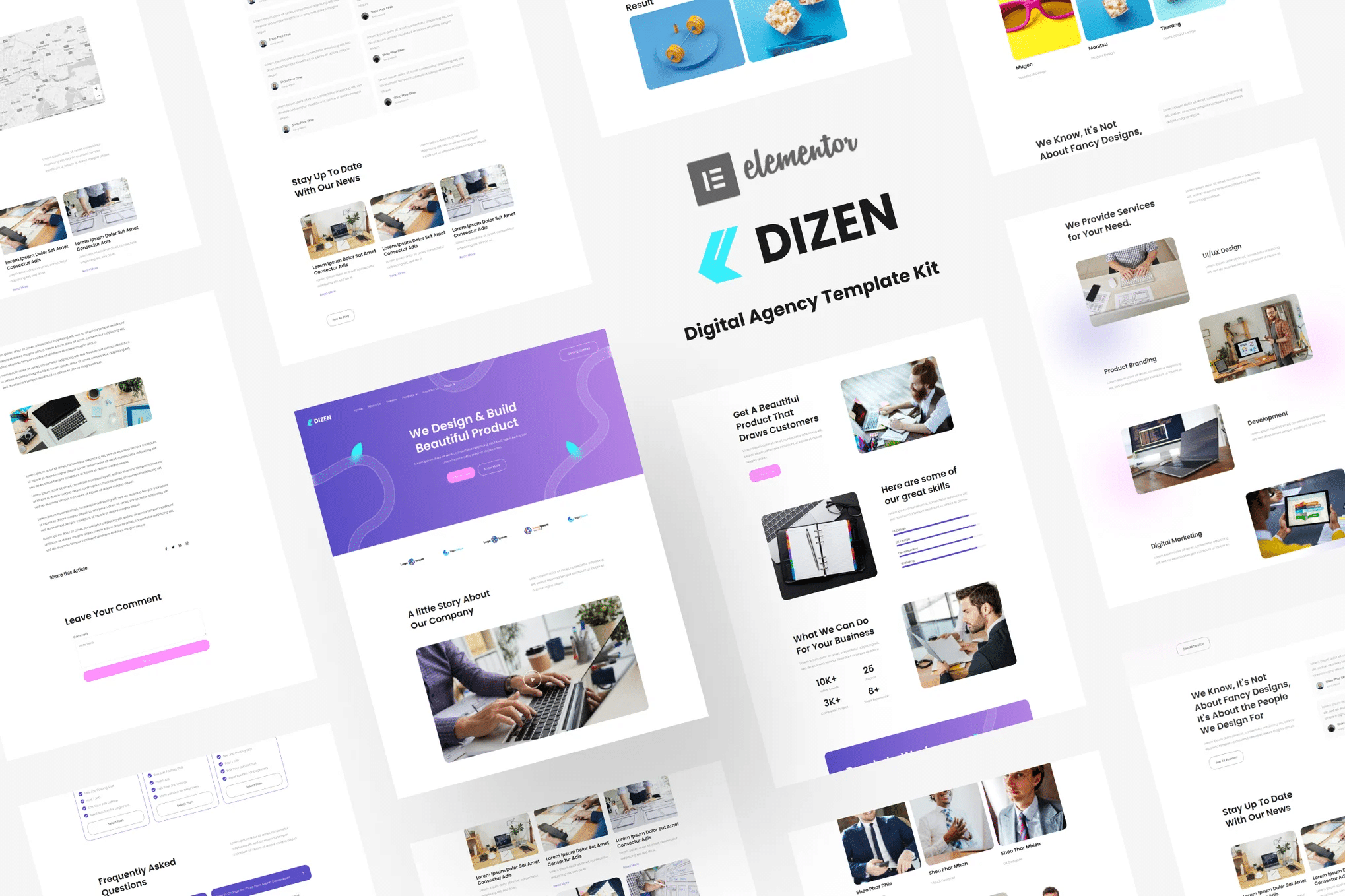 Dizen - Template Kit para Agência digitais Elementor