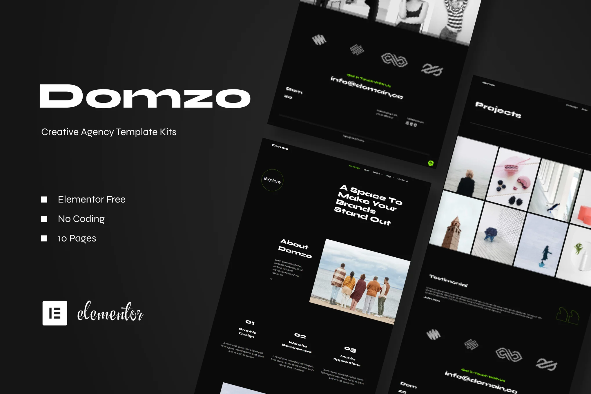 Domzo - Template Kit Elementor da Agência Criativa