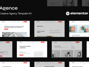 Agence Creative - Kit de Modelos Elementor para Agência de Design
