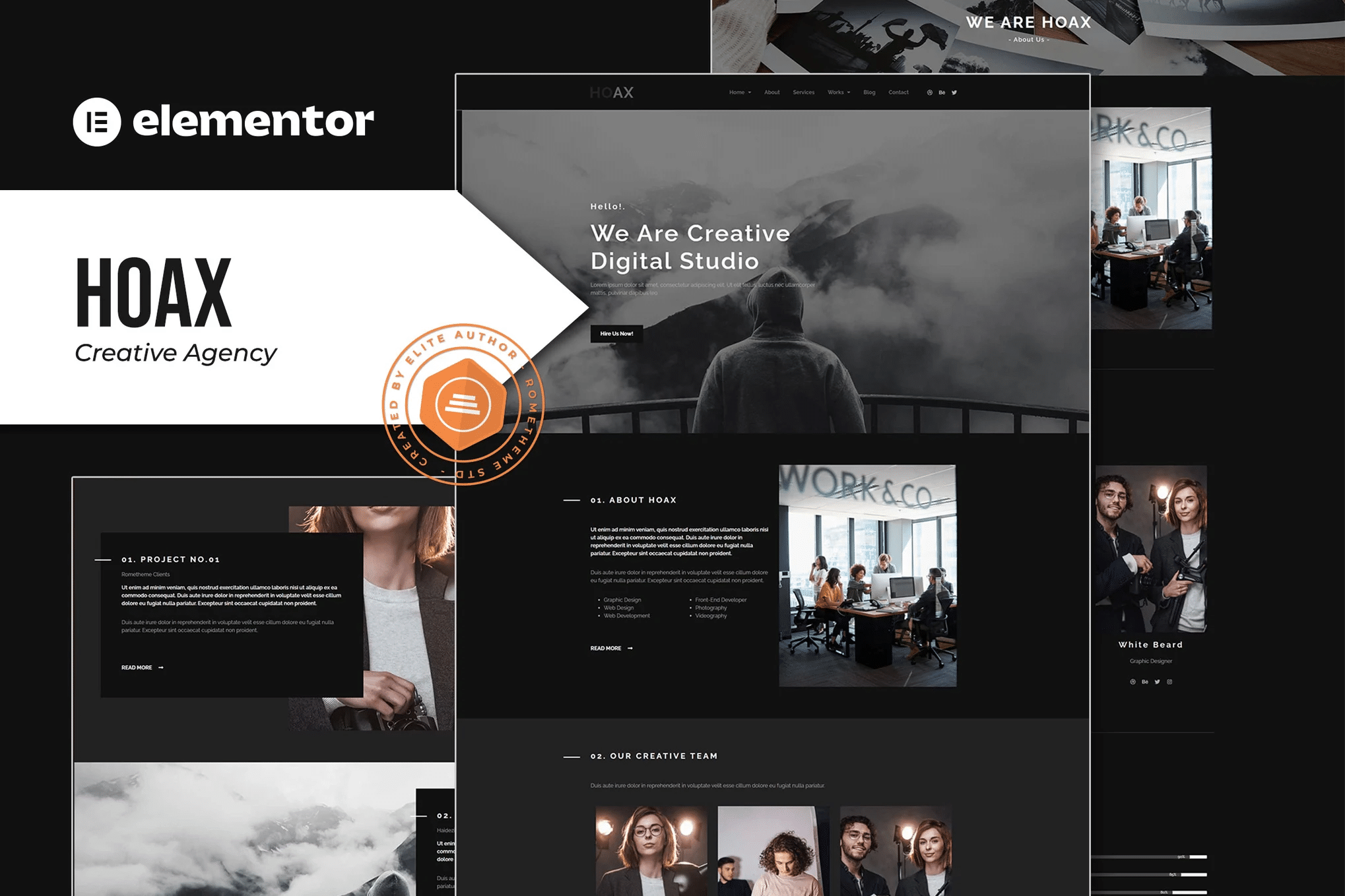 Hoax - Template Kit do Elementor da Agência Criativa