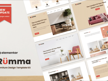 Rumma - Kit de Templates Elementor para interiores de móveis