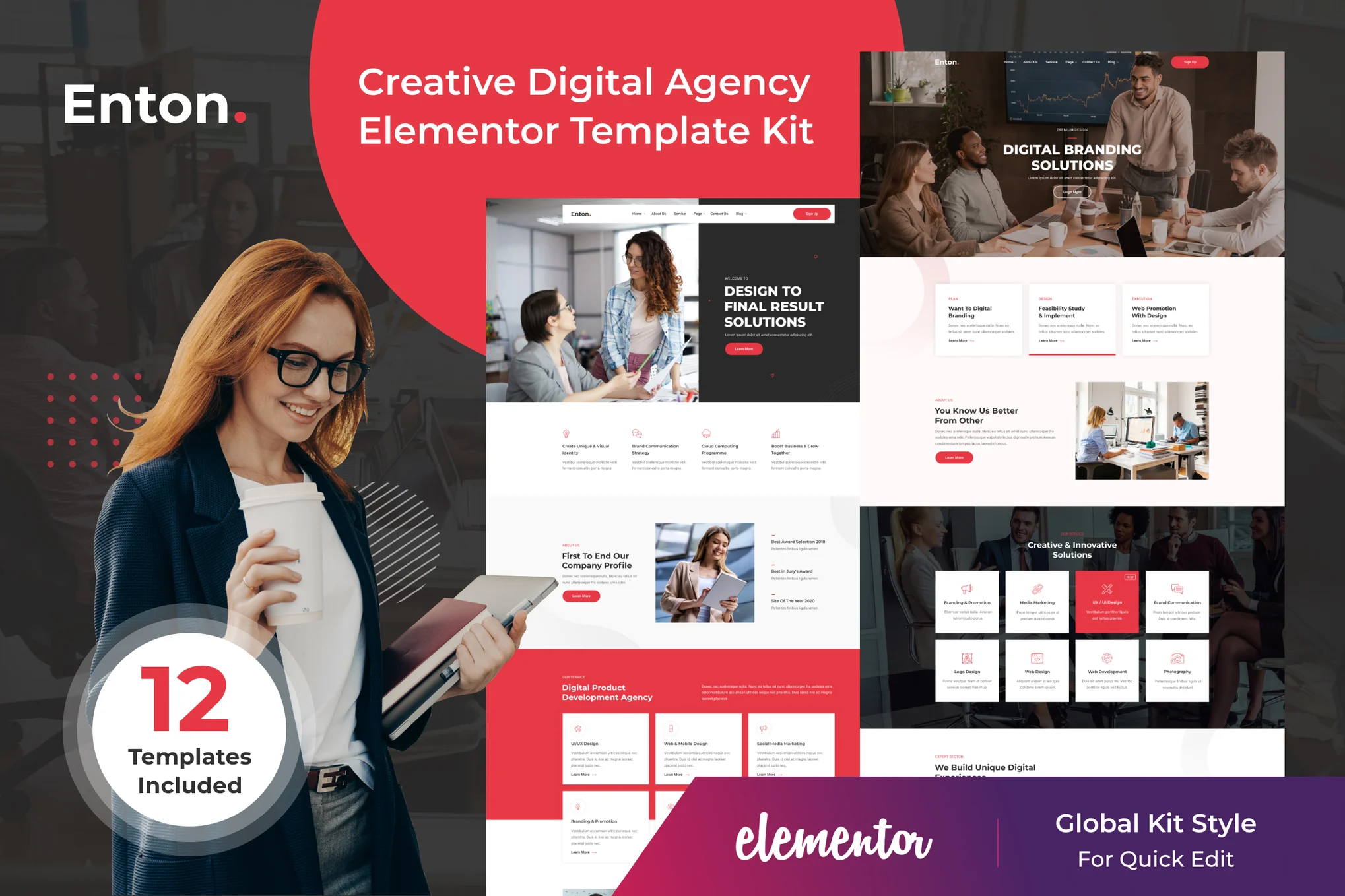 Enton - Template Kit Elementor para Agência criativas